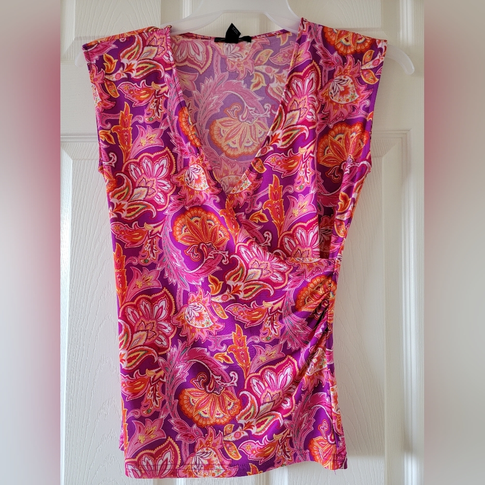 Chaps short sleeve v-neck Ladies S